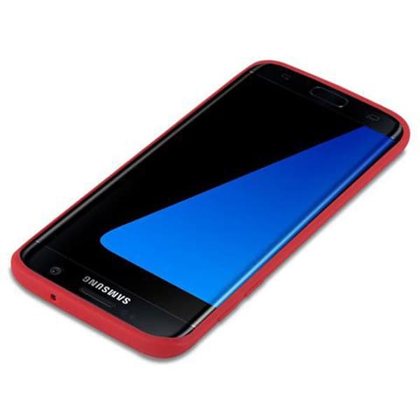 Skyddsskal för Samsung Galaxy S7 EDGE CANDY RÖD Stötsäker Silikon Röd