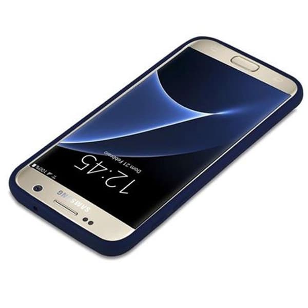 Skyddsfodral för Samsung Galaxy S7 CANDY MÖRKBLOMMA Stötsäker Silikon Blå