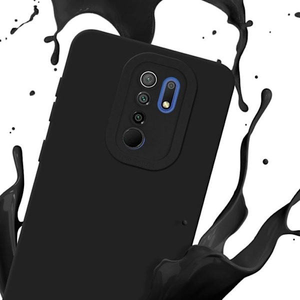 Fodral till Xiaomi RedMi 9 i BLACK FLUID Fodralskydd i flexibelt TPU silikonskydd Svart