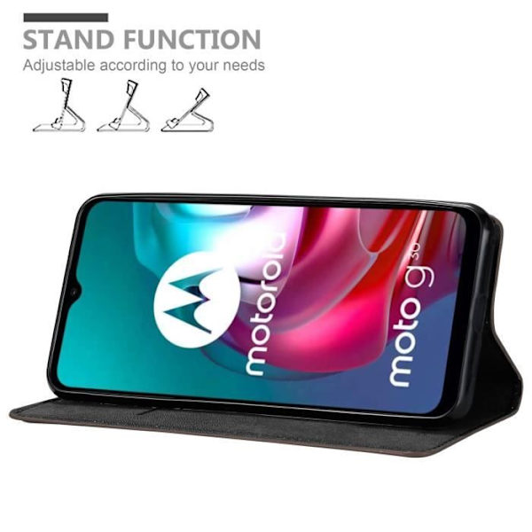 Coque - CADORABO - MOTO G10 / G30 - Kaffeebrun - Book Case - Silicone TPU kaffe brunt
