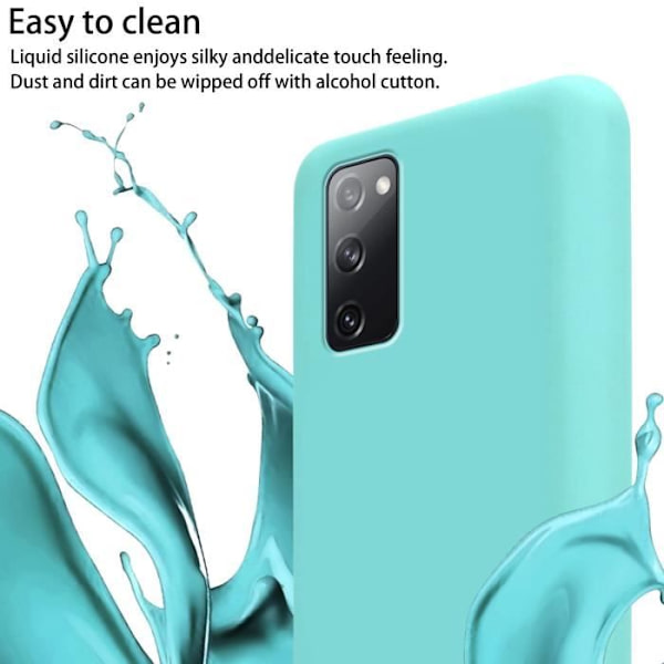 Telefonfodral - CADORABO - Samsung Galaxy S20 FE - LIQUID TURQUOISE - Silikon TPU - Justerbar sladd FLYTANDE TURKOS