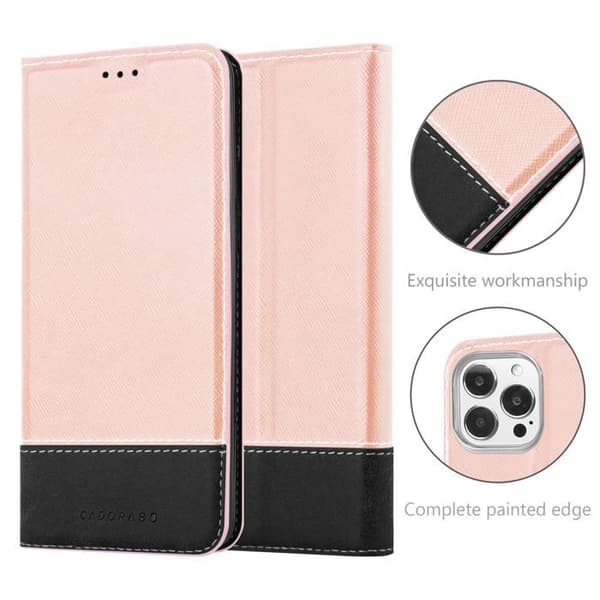 iPhone 13 PRO Fodral i ROSA SVART Skyddsetui Ros