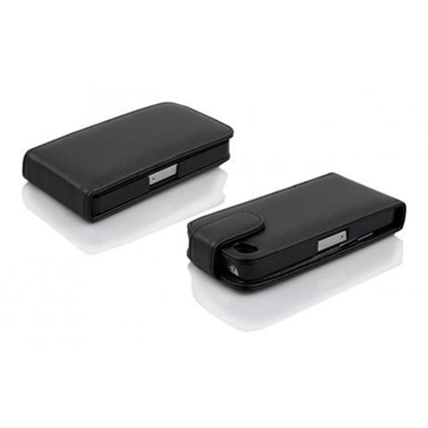 Skal för Apple iPhone 4 / 4S Fodral i SJUTS HOLK Skydd Flip i konstläder med kortfack Svart
