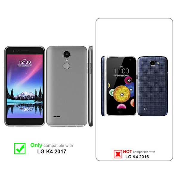 Coque för LG K4 2017 Hölje i METALLISK GRÅ Etui Fodral Skydd Silikon TPU Fodral matt Grå
