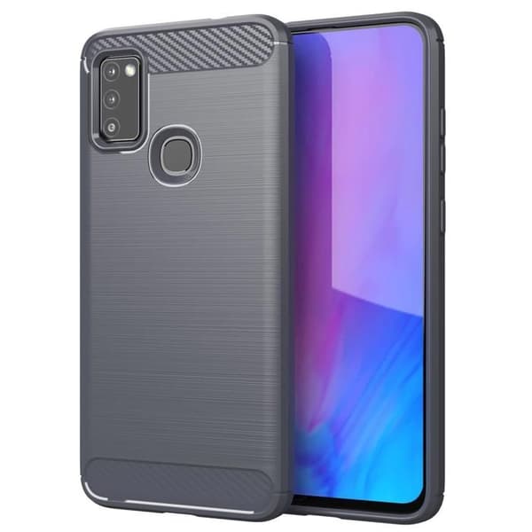 Skyddsfodral för Samsung Galaxy M51 BORSTAD GRÅ Kolfiberdesign Grå