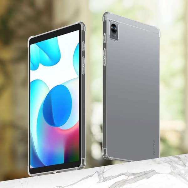 Transparent stötsäker silikonfodral för Realme Pad Mini Vit
