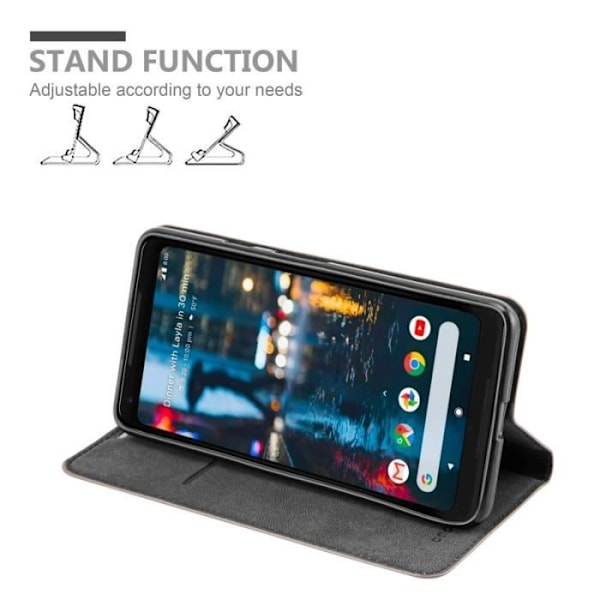 Google PIXEL 2 XL-fodral i KAFFEBRUNT från Cadorabo (INVISIBLE MAGNETIC CLOSURE Design) Helt skyddsfodral med flipflik