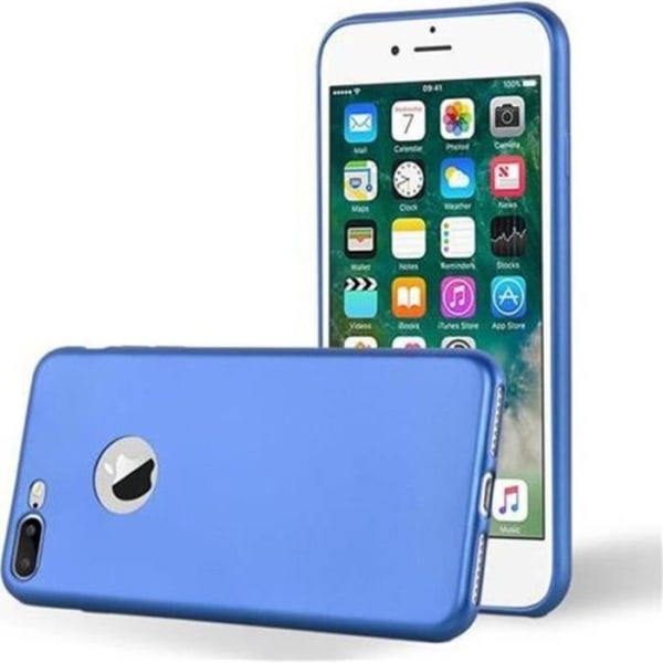 Apple iPhone 8 PLUS-fodral - iPhone 7 PLUS - iPhone 7S PLUS i METALLIC BLUE från Cadorabo (METALLIC MATT Design) Gel TPU-skal