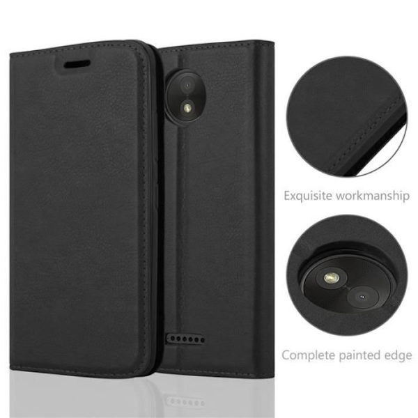 Cadorabo Fodral till Motorola MOTO C PLUS i MIDNIGHT SVART