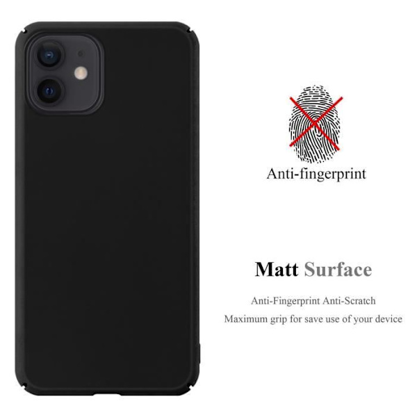 Fodral till Apple iPhone 12 PRO MAX i METALLIC SVART Hårt fodral skal Cadorabo skydd metallskyddsfodral