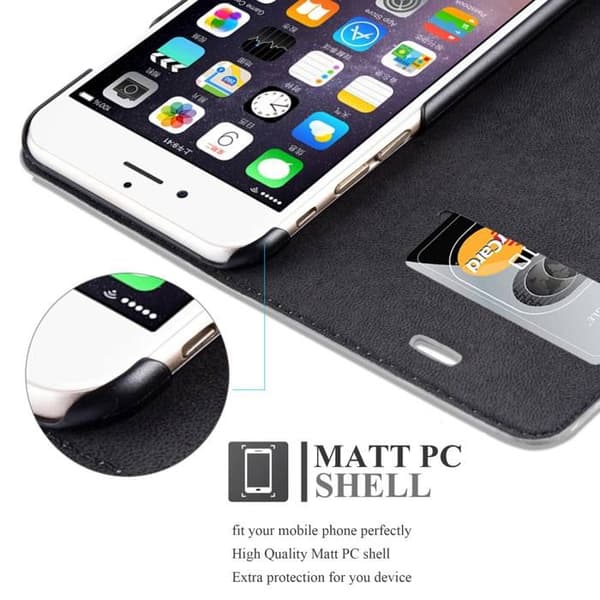 Etui för iPhone 6 / 6S Flip Case i TITAN GRÅ Skydd