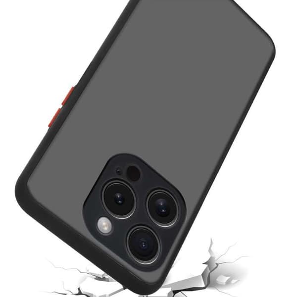 Skal för iPhone 15 PRO MAX i MATTSVART Stötskydd Svart