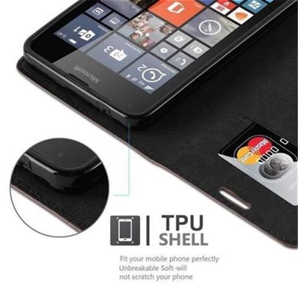 Nokia Lumia 640 Fodral i KAFFEBRUNT från Cadorabo (design med INVISIBLE MAGNETIC CLOSURE) Helt skyddande fodral med flipflik