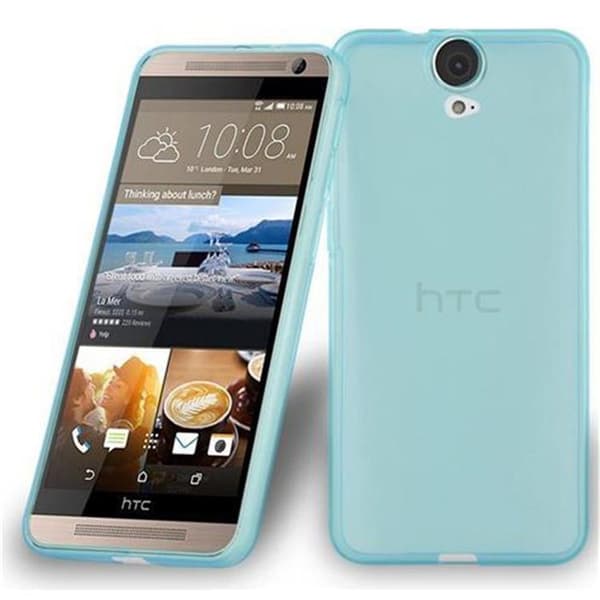 Skyddsfodral för HTC ONE E9 Transparent Silikon Etui Case Cover Blå
