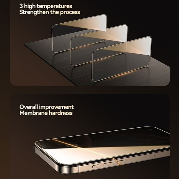 3x Skärmskydd för iPhone 17 PRO MAX Härdat Glas Repbeständigt Vit