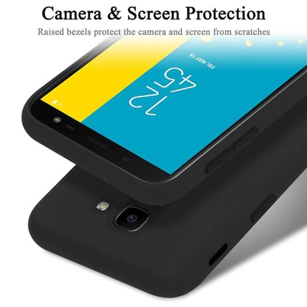 Skyddsfodral för Samsung Galaxy J6 2018 Stötabsorberande i LIQUID BLACK Svart