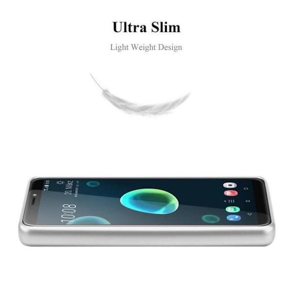 Cadorabo Fodral fungerar med HTC Desire 12 PLUS i METALLISKT SILVER - Stötsäkert och reptåligt TPU silikonskydd - Ultratunt
