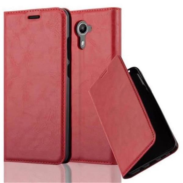 Wiko U FEEL PRIME Fodral i APPLE RED från Cadorabo (INVISIBLE MAGNETIC CLOSURE Design) Helt skyddsfodral med