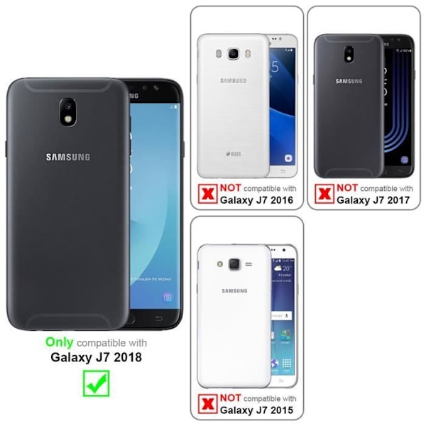 Skyddsglas för Samsung Galaxy J7 2018 - CADORABO - 3x härdat skyddsglas (Tempered)