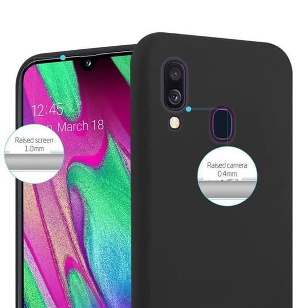 Skyddsfodral för Samsung Galaxy A40 CANDY SVART Stötabsorberande Silikon Svart