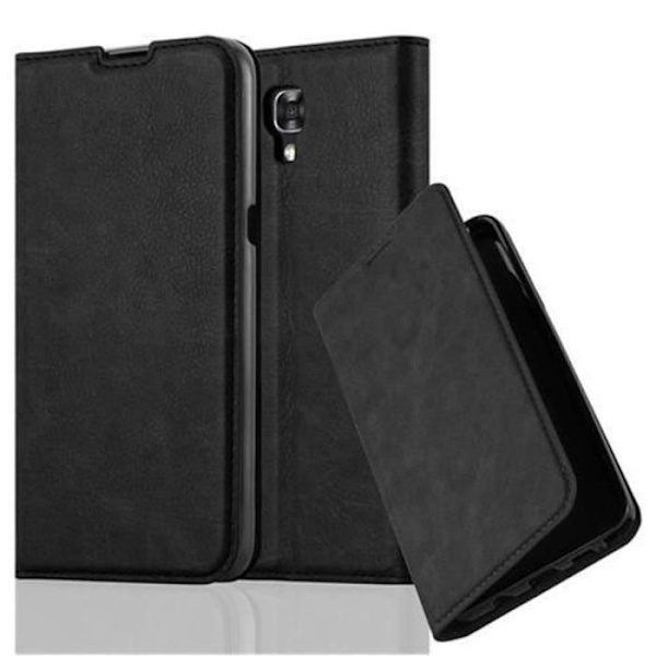 LG X SCREEN Fodral i NIGHT BLACK från Cadorabo (INVISIBLE MAGNETIC CLASP Design) Helt skyddsfodral med flipskydd