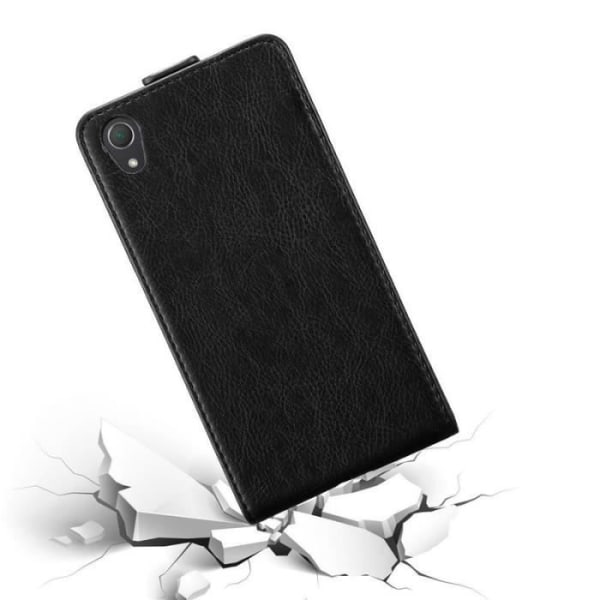 Coque - CADORABO - Sony Xperia Z2 - Syntetiskt läder - Magnetisk stängning - Komplett skydd Svart