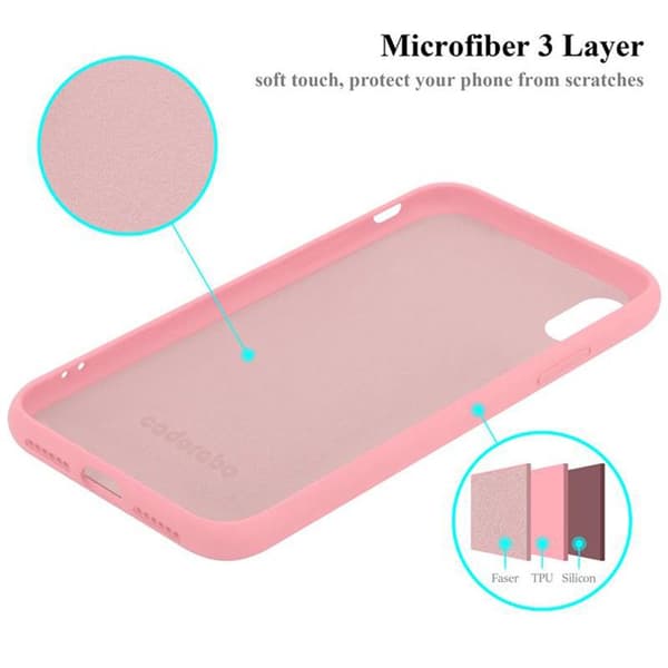 Skal för iPhone XR Stötabsorberande i LIQUID PINK Ros