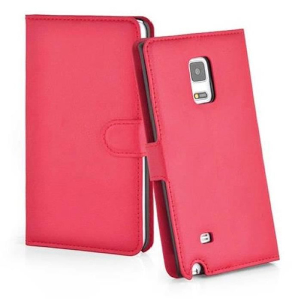 Cadorabo Fodral Samsung Galaxy NOTE EDGE RÖD Fodral Fodral Fullt skydd Magnetisk Stöder Stativkortplats