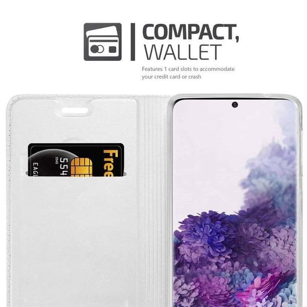 Flip-fodral för Samsung Galaxy S20 Klassisk Silver Plånbok Stötsäker Grå