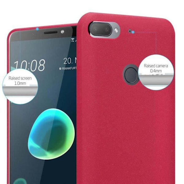Telefonöverdrag - CADORABO - HTC Desire 12 PLUS - FROST RÖD - Mjuk skydd - Snygg och lätt design FROST RÖD