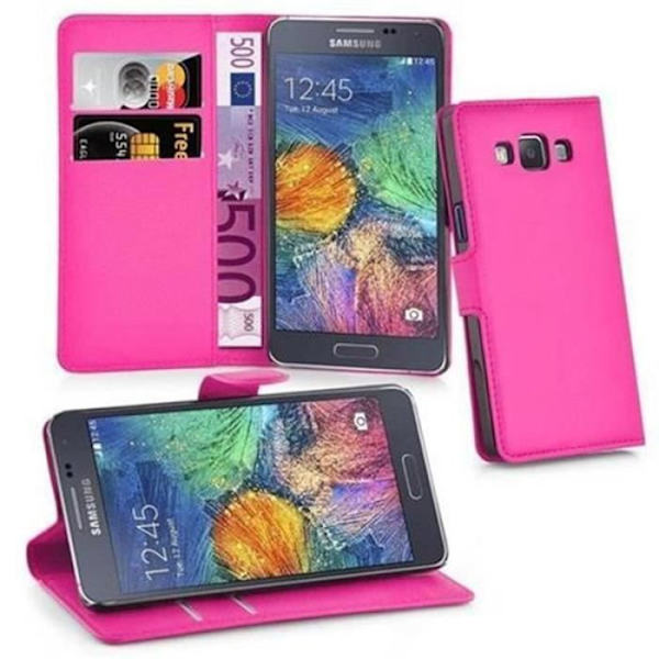 Samsung Galaxy A7 2015 (5) Fodral i CANDY PINK från Cadorabo Helt skyddsfodral med flip flik och horisontellt stativ