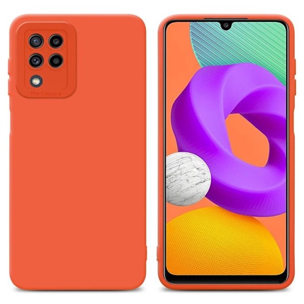 Fodral för Samsung Galaxy M22 / M32 4G i FLUID ORANGE Fodral Skal i flexibelt TPU silikonskydd Gul