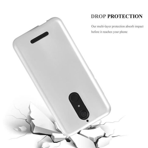 Cadorabo Fodral fungerar med WIKO VIEW i METALLISKT SILVER - Stötsäker och reptålig TPU silikonhölje - Ultrasmalt skyddande