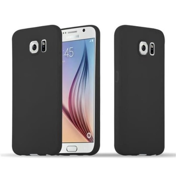 Samsung Galaxy S6-fodral CANDY BLACK Cadorabo DESIGN CANDY-fodral TPU Silikonskyddsfodral Fodral Ultra Slim Bumper Svart