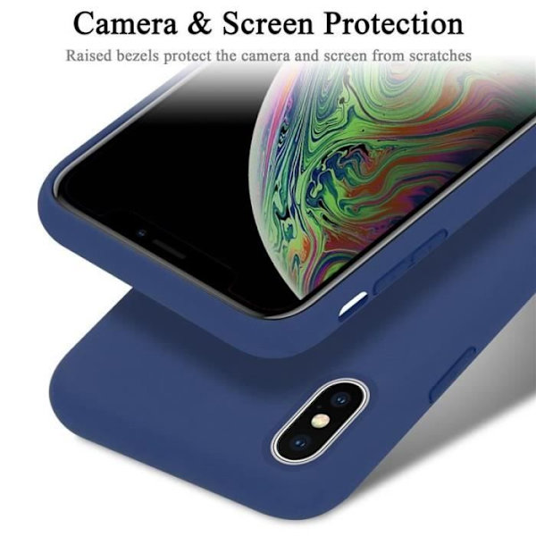 Telefonfodral - CADORABO - Apple iPhone XS MAX - Flexibel TPU-silikon - Optimal skydd - Tunn design Blå