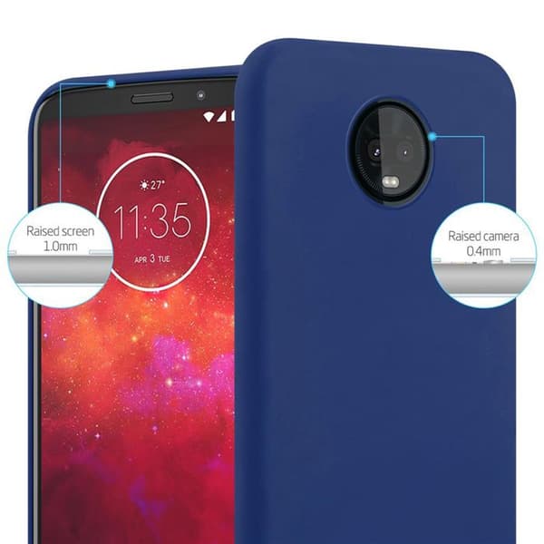Skyddsskal för Motorola MOTO Z3 PLAY Mörkblå Candy Stötsäker Silikon Blå