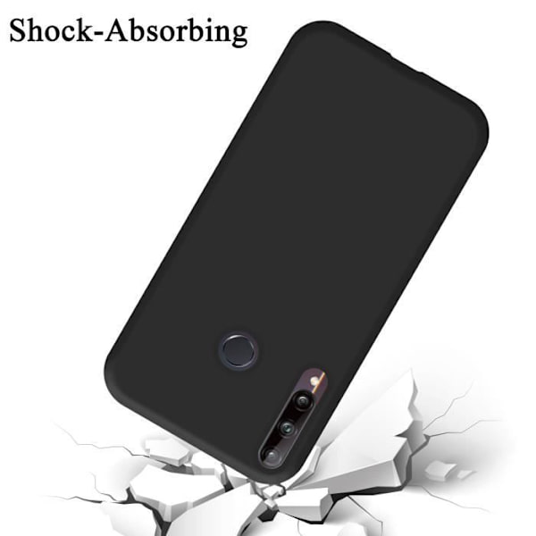 Fodral till Huawei P40 LITE E i LIQUID Black Cadorabo Cover Silikon TPU