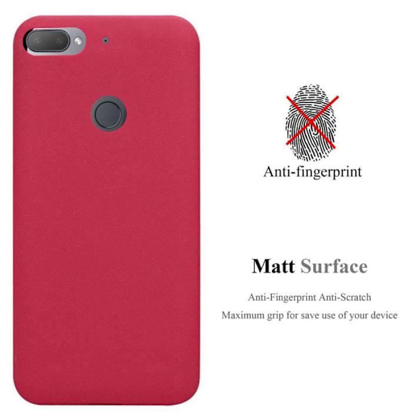 Telefonöverdrag - CADORABO - HTC Desire 12 PLUS - FROST RÖD - Mjuk skydd - Snygg och lätt design FROST RÖD