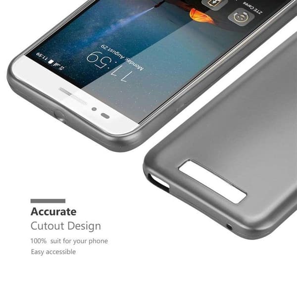 Skyddsfodral för ZTE Blade A612 Skyddsfodral i MATTS GRÅ METALLISK Design Grå