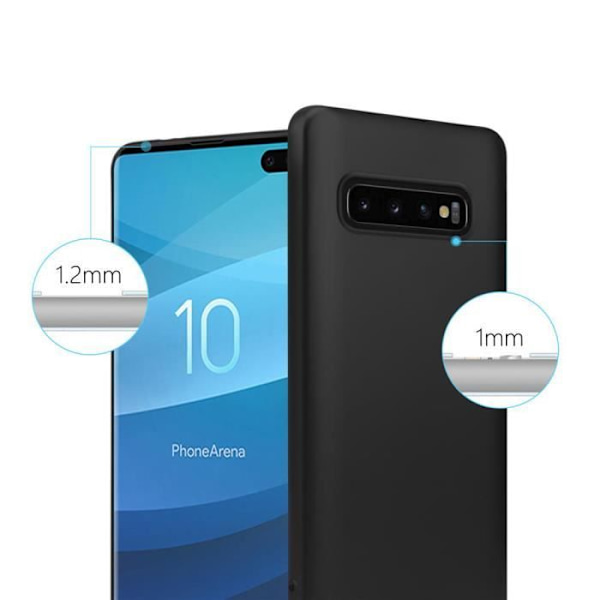 Coque - CADORABO - Samsung Galaxy S10 PLUS - Skydd i silikon TPU - Tunn design - Matt svart färg Svart