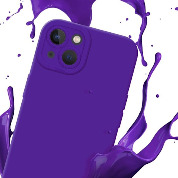 Fodral för Apple iPhone 14 i FLUID DARK LILA Fodral Fodral i flexibelt TPU silikonskydd Lila