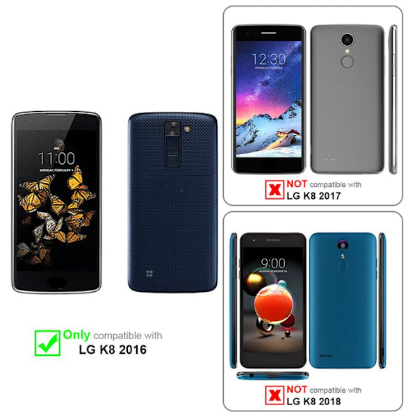 Coque för LG K8 2016 Hölster i METALLISK SILVER Etui Case Cover Skydd Silikon TPU Cover matt
