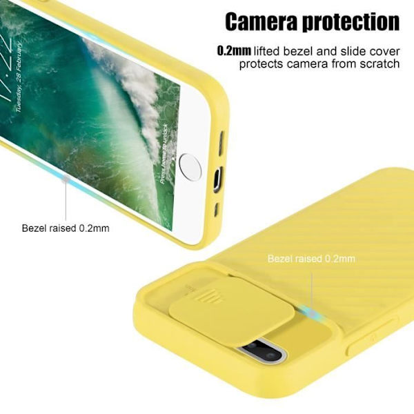 Cadorabo Fodral för Apple iPhone 7 PLUS / 7S PLUS / 8 PLUS i Matt Gul Silikon TPU-skal och kameraskydd Gul