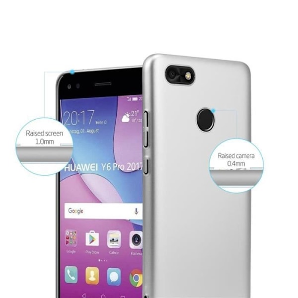 Coque - CADORABO - Huawei Y6 2 PRO 2017 - Hård skydd - Matt metallisk design - 1,2 mm tjocklek Grå