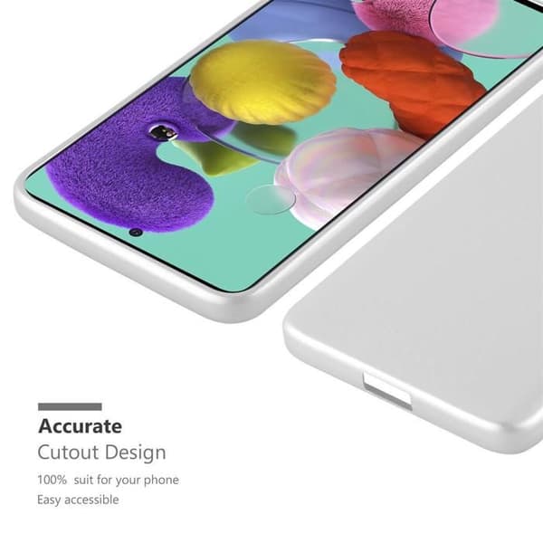 Skyddsfodral för Samsung Galaxy A71 5G Skyddsfodral i MATTSILVER Metallic Design Grå