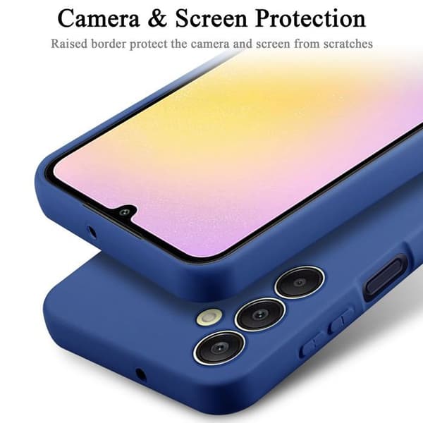 Skyddande stötsäker skal för Samsung Galaxy A25 i LIQUID BLUE Blå