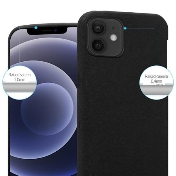 Coque - CADORABO - iPhone 12 MINI - Skydd i silikon TPU - Tunn design - Frost Noir Frost Svart