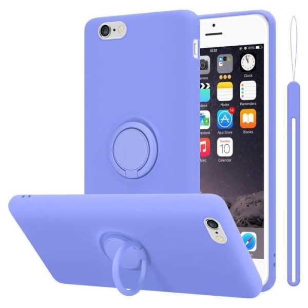 Fodral för Apple iPhone 6 PLUS / 6S PLUS i LJUS VIOLET LIQUID Cadorabo Cover Skyddande Silikon TPU Flexibelt Ring Cover