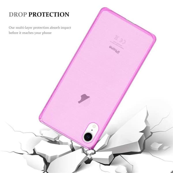 Transparent stötsäker silikonfodral för iPhone XR Ros