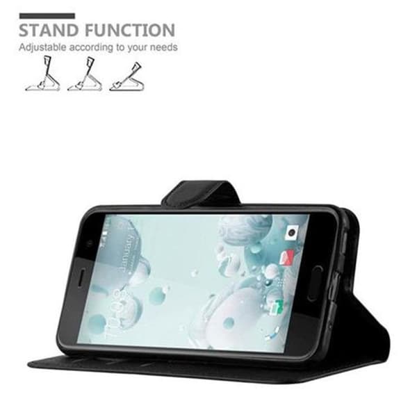 Etui för HTC U PLAY i JET BLACK Svart